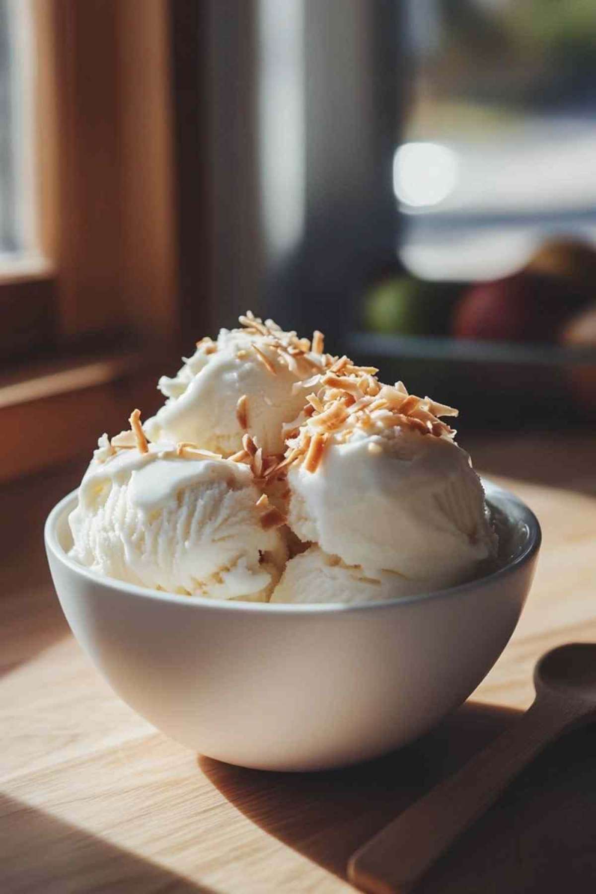 Ingrediënten voor kokosnootmelk ijs: blik kokosnootmelk en honing
