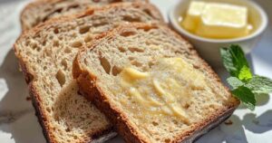 Ingrediënten voor bananenbrood uitgestald op aanrecht