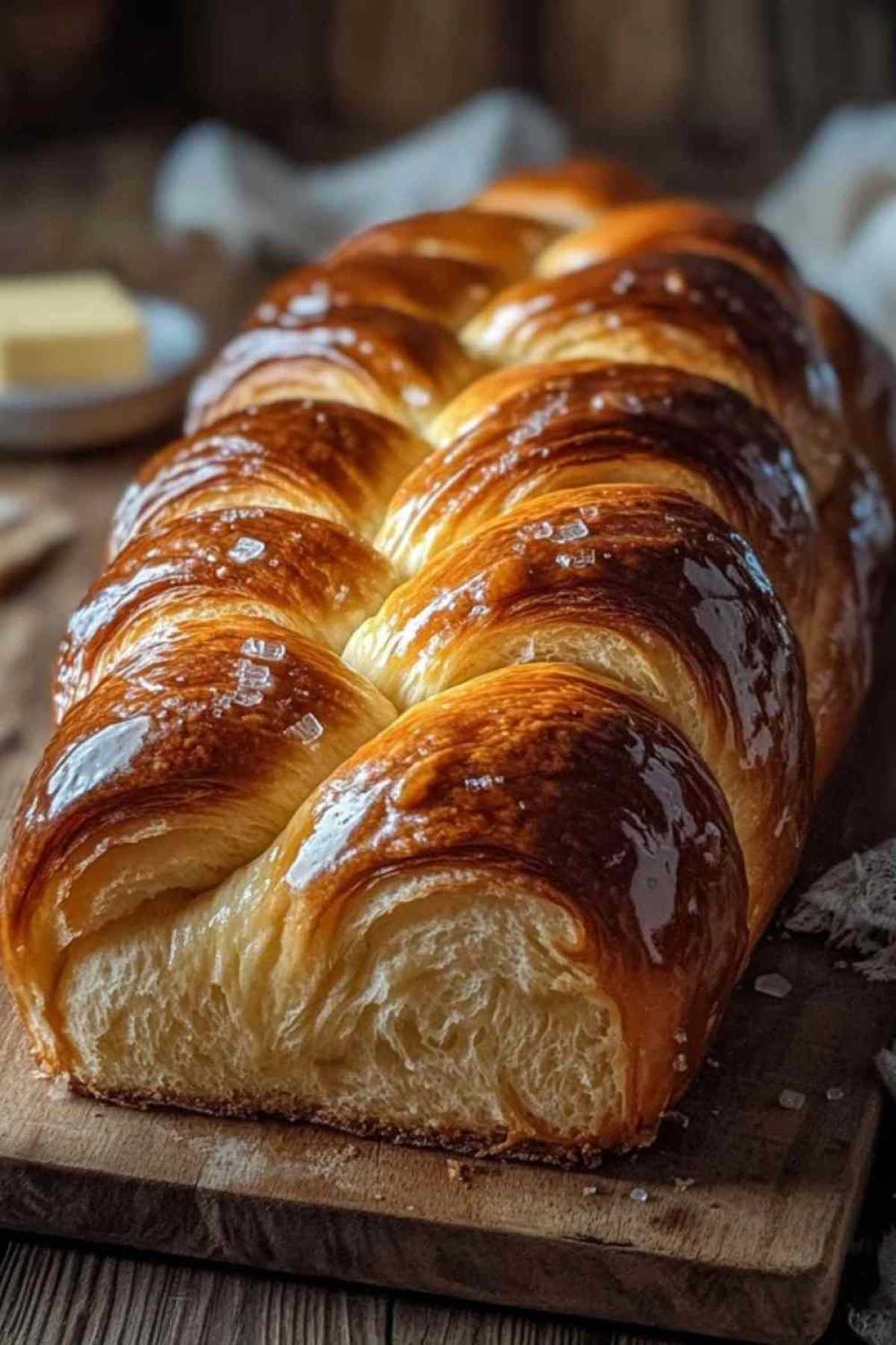Vlecht proces van Italiaans Paasbrood deeg