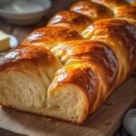 Gesneden Italiaans Paasbrood met boter