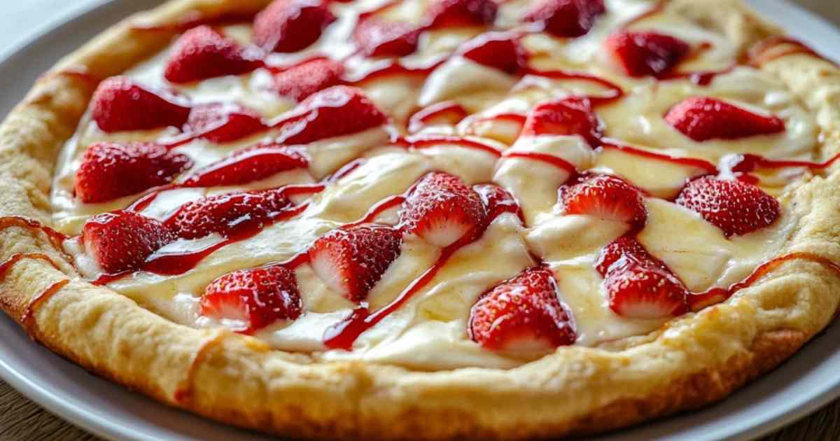 Aardbeien Dessertpizza - Een Zoete Zomertraktatie