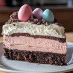 Paastaart met aardbeien en chocolade