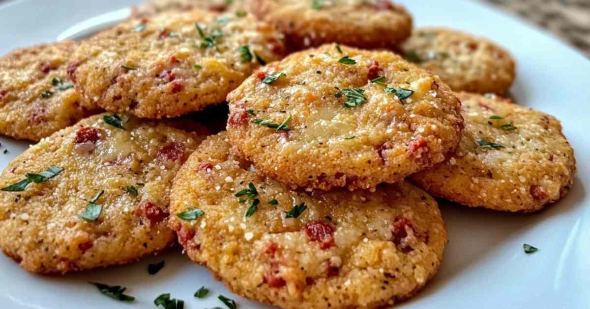 Chorizo-parmesan koekjes geserveerd op een houten plank met wijn