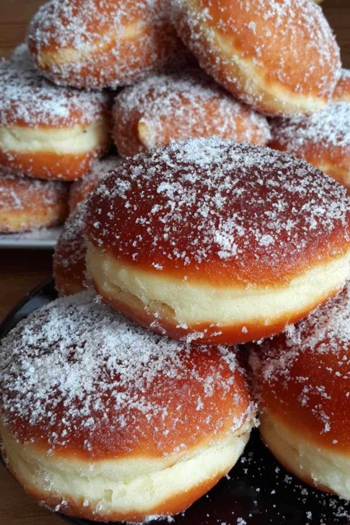 Proces van het frituren van Berlijnse bollen