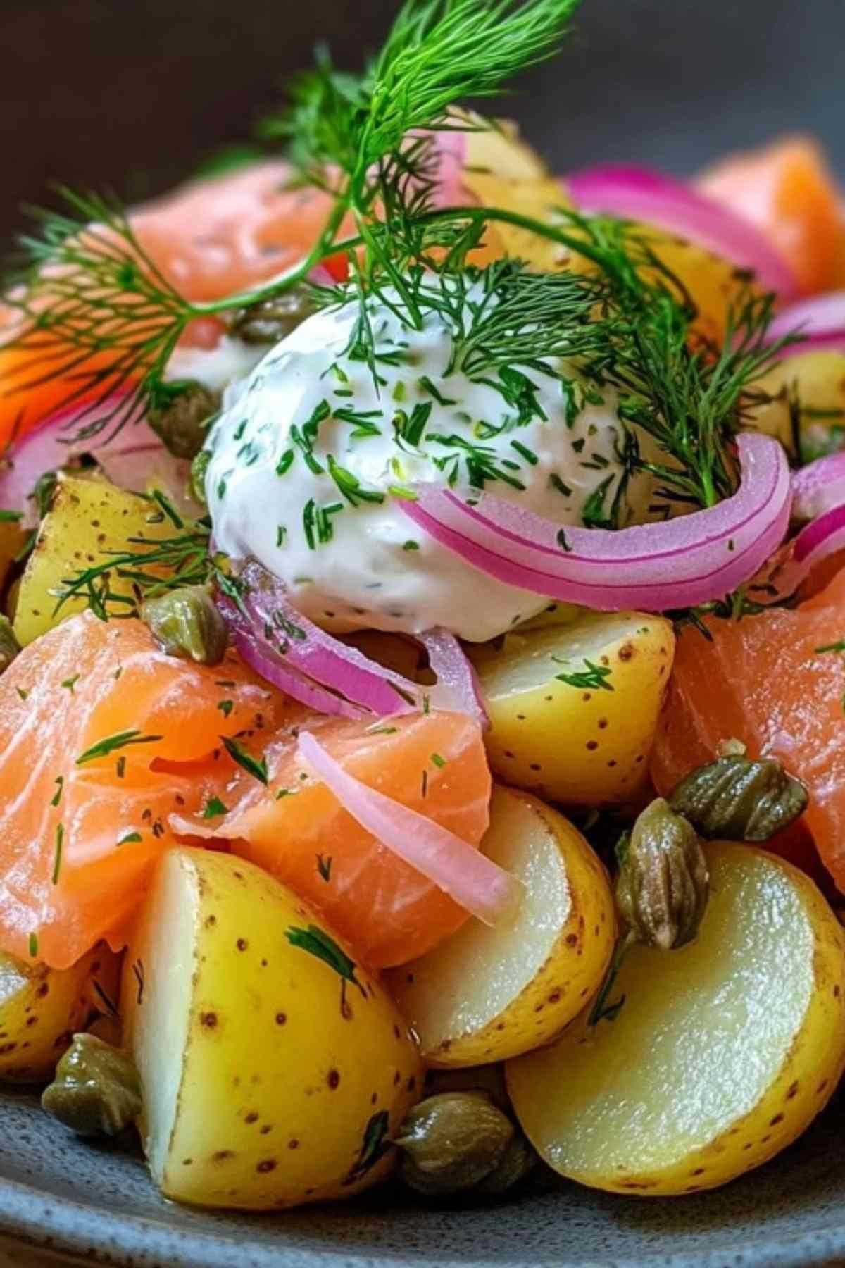 Bereidingsproces van de Noordse zomersalade