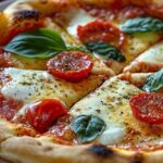 Vers pizzadeeg dat rust in een met bloem bestoven kom