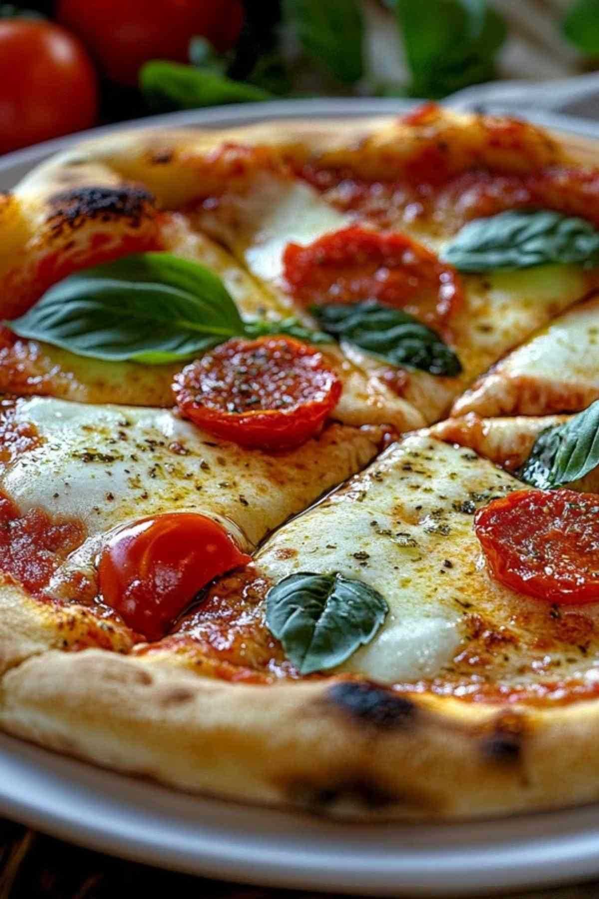 Vers pizzadeeg dat rust in een met bloem bestoven kom