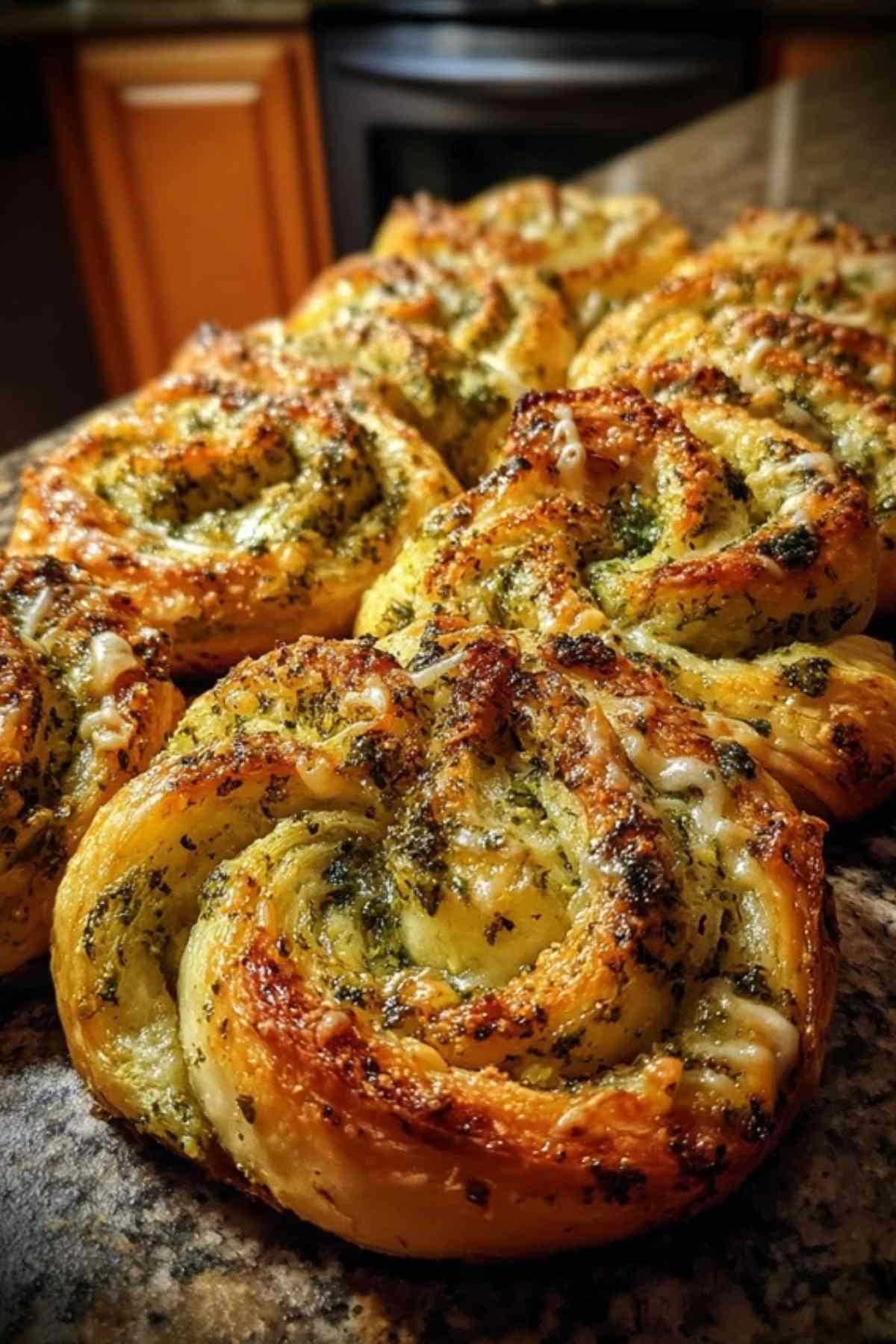 Een stapel goudbruine wortel courgette koekjes op een wit bord, gegarneerd met verse peterselie en geserveerd met een kommetje yoghurtdip.
