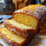 Nahaufnahme von einem Stück Fanta Kuchen auf einem weißen Teller, das die luftige Struktur des Kuchens deutlich zeigt.