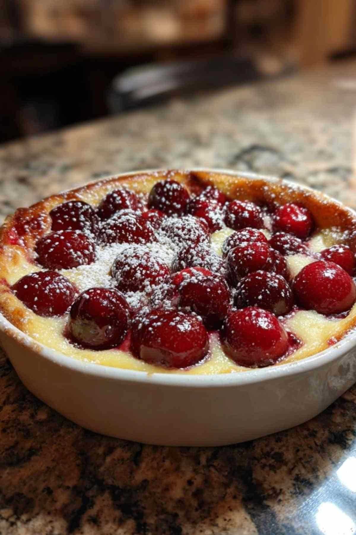 Zutaten für Kirschclafoutis - Kirschen, Eier, Milch und Mehl