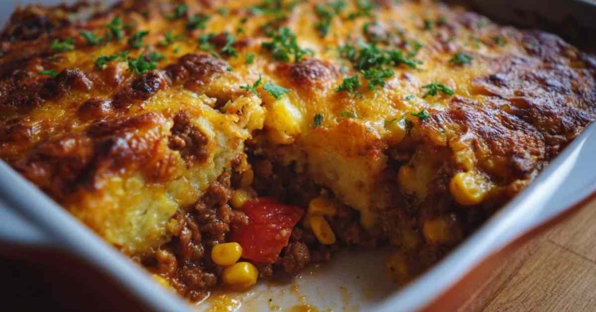 Kartoffel Hack Auflauf mexikanisch golden überbacken