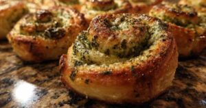 Een glazen kom met het gemengde beslag voor de wortel courgette koekjes, met geraspte wortel, courgette en kruiden duidelijk zichtbaar.