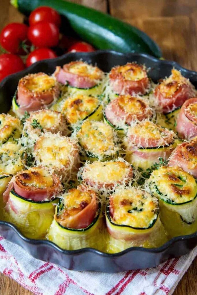 Zucchini-Schinken-Röllchen