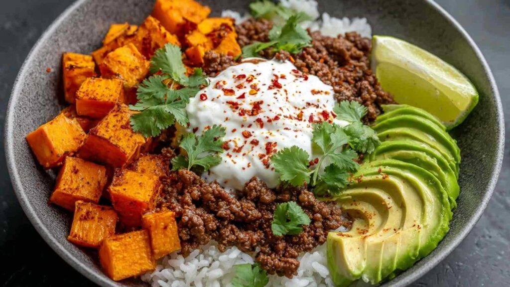 Süßkartoffel Taco Bowl