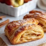 Apfel Pudding Blätterteig Taschen