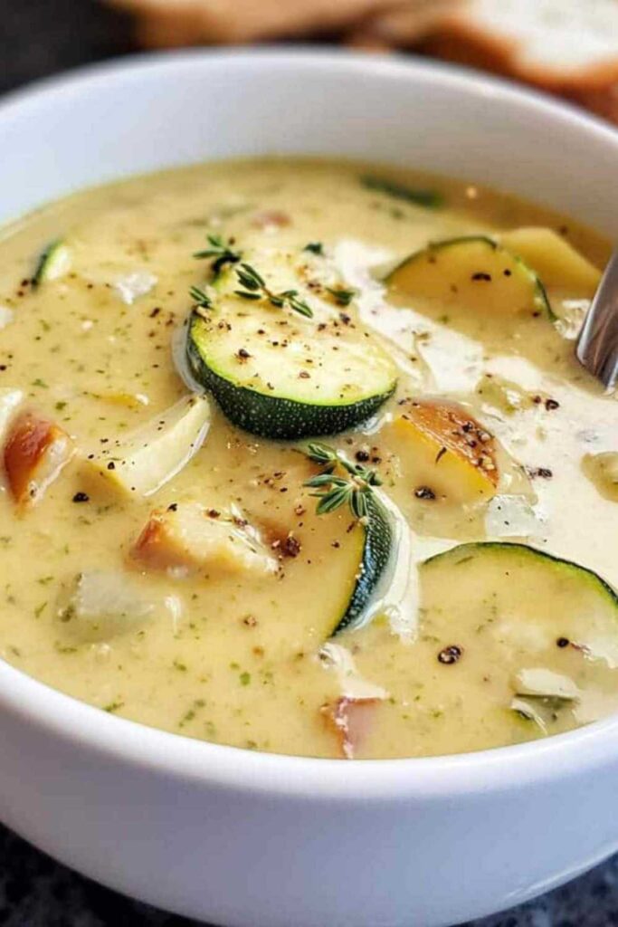 Cremige Zucchinisuppe