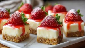 Erdbeer-Cheesecake-Häppchen Rezept