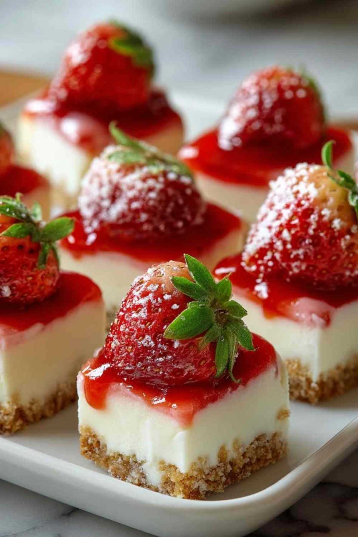 Erdbeer-Cheesecake-Häppchen