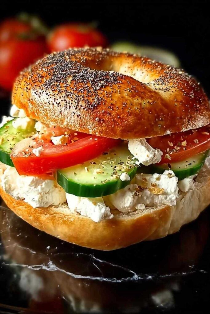 Heißer Schafskäse im Fladenbrot