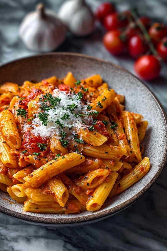 Tomaten-Knoblauch-Pasta Rezept