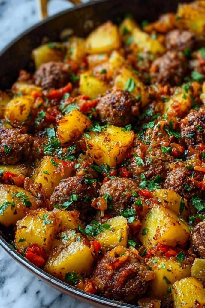 Mexikanische Hackfleisch-Pfanne mit Kartoffeln