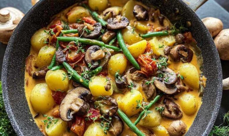 Brokkoli Kartoffel Pfanne mit Pilzen - Gesund &amp; Lecker