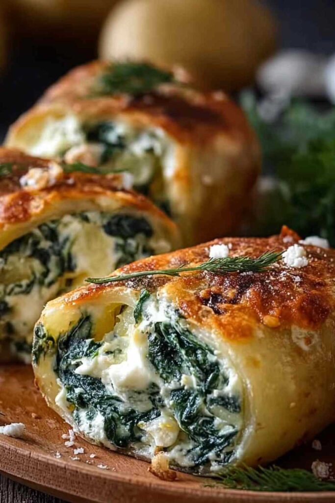 Kartoffeltaschen mit Spinat-Frischkäse