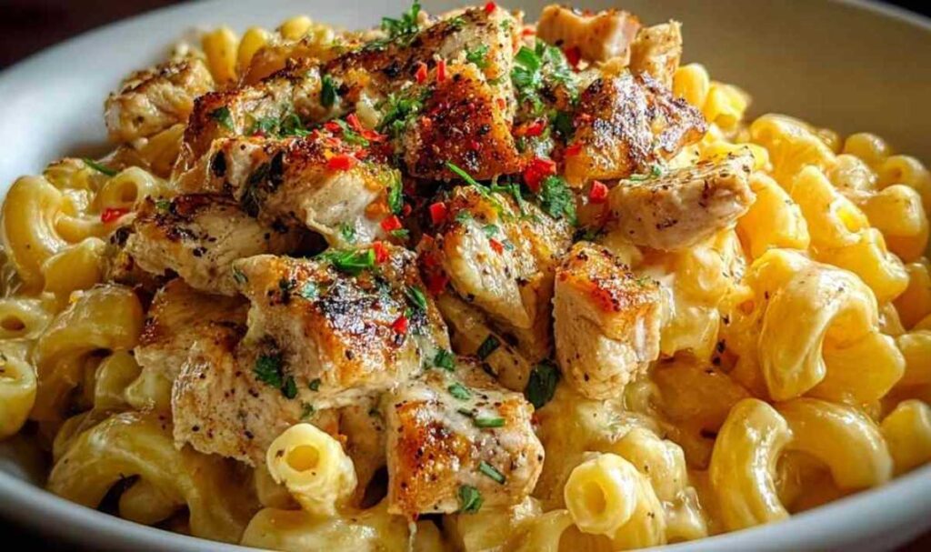 Cremige Honey Pepper Chicken Mac and Cheese