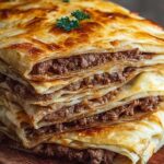 Yufka-Teig mit Fleisch