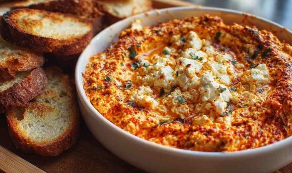 Ajvar-Feta-Aufstrich mit Knoblauch