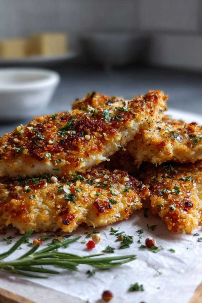 Knuspriges Parmesan-Knoblauch-Hähnchen