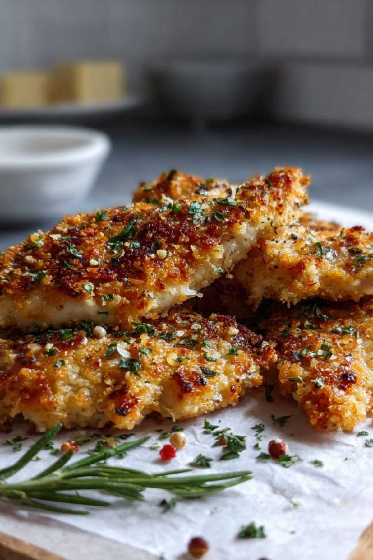 Knuspriges Parmesan-Knoblauch-Hähnchen