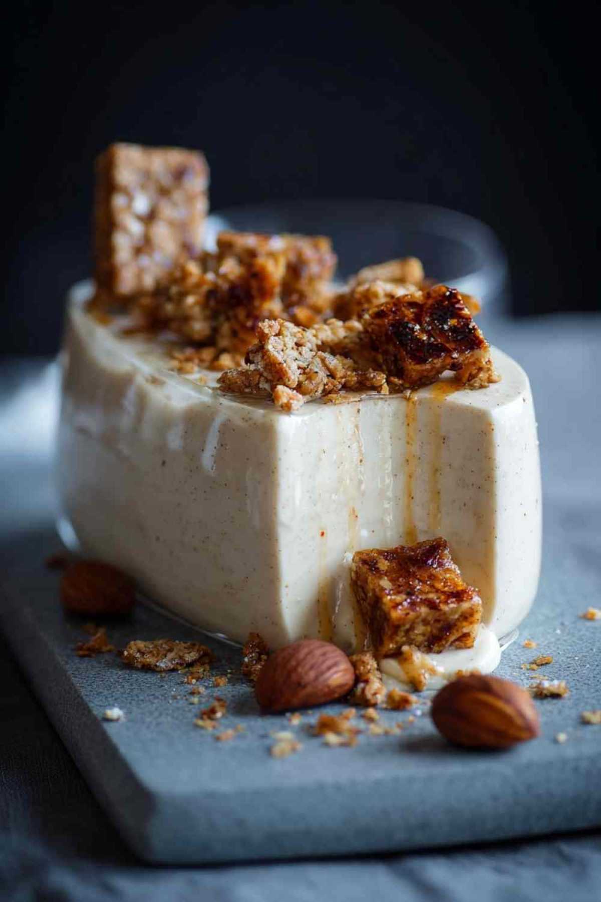 Zimtparfait mit Mandelkrokant