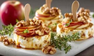 Apfel-Camembert-Spieße mit Walnüssen (1)