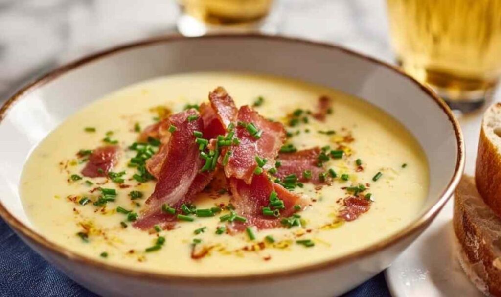 Bier-Käse-Suppe mit Speck