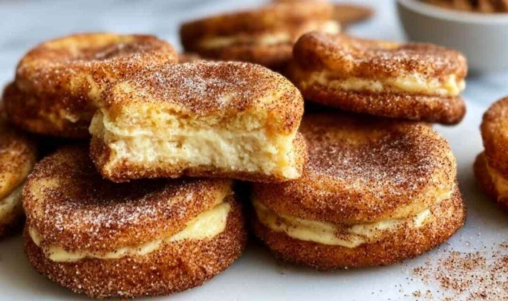 Churro-Kekse mit Käsekuchen-Füllung