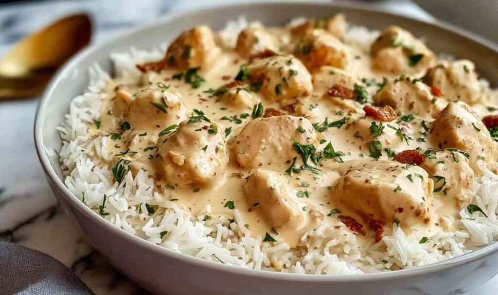 Cremiges Hähnchen mit Reis (Unglaublich gut)