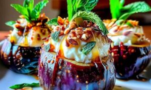 Gebackene Feigen mit Ricotta