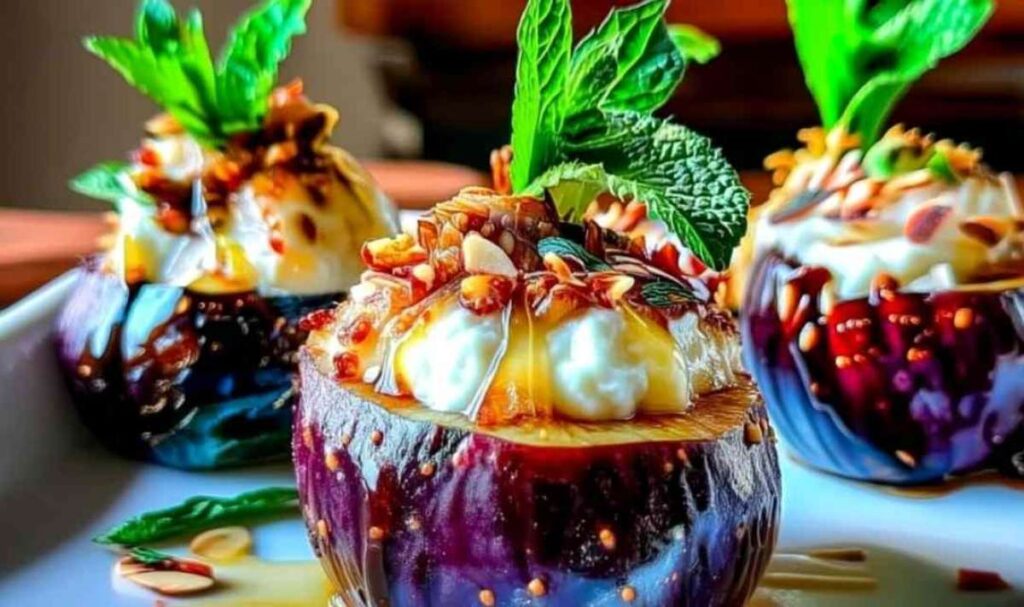 Gebackene Feigen mit Ricotta