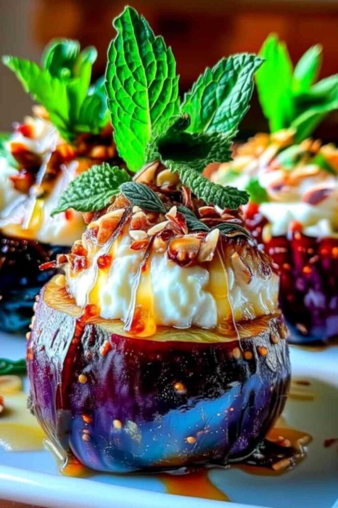 Gebackene Feigen mit Ricotta