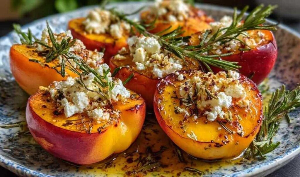 Gebackene Nektarinen mit Feta