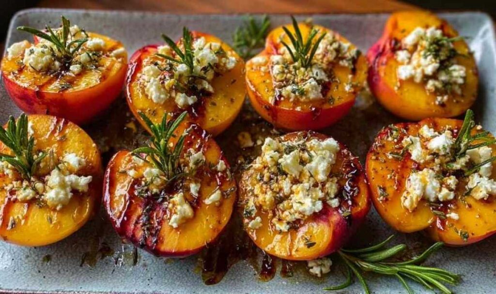 Gebackene Nektarinen mit Feta