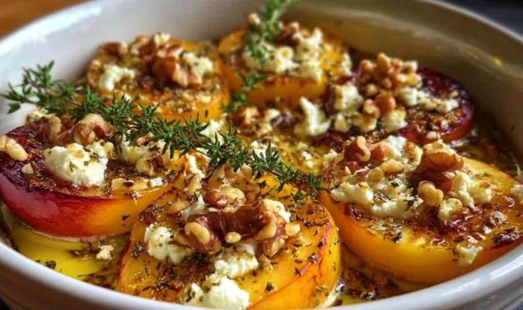 Gebackene Nektarinen mit Feta (Wow-Rezept!)