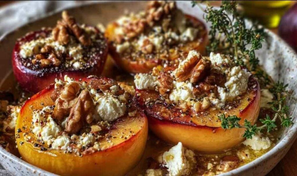 Gebackene Nektarinen mit Feta (Wow-Rezept!)