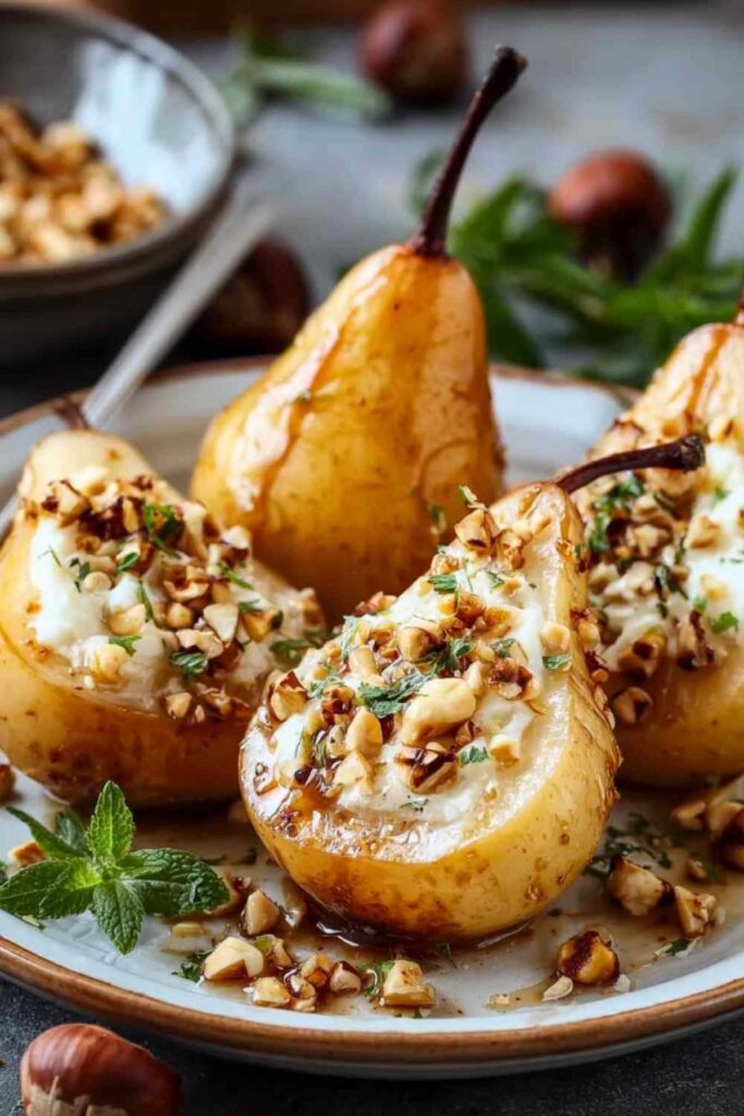 Geröstete Birnen mit Honig