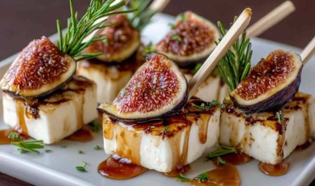 Käse-Feigen-Spieße Honig