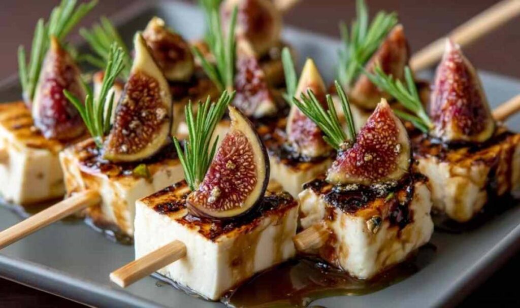 Käse-Feigen-Spieße Honig