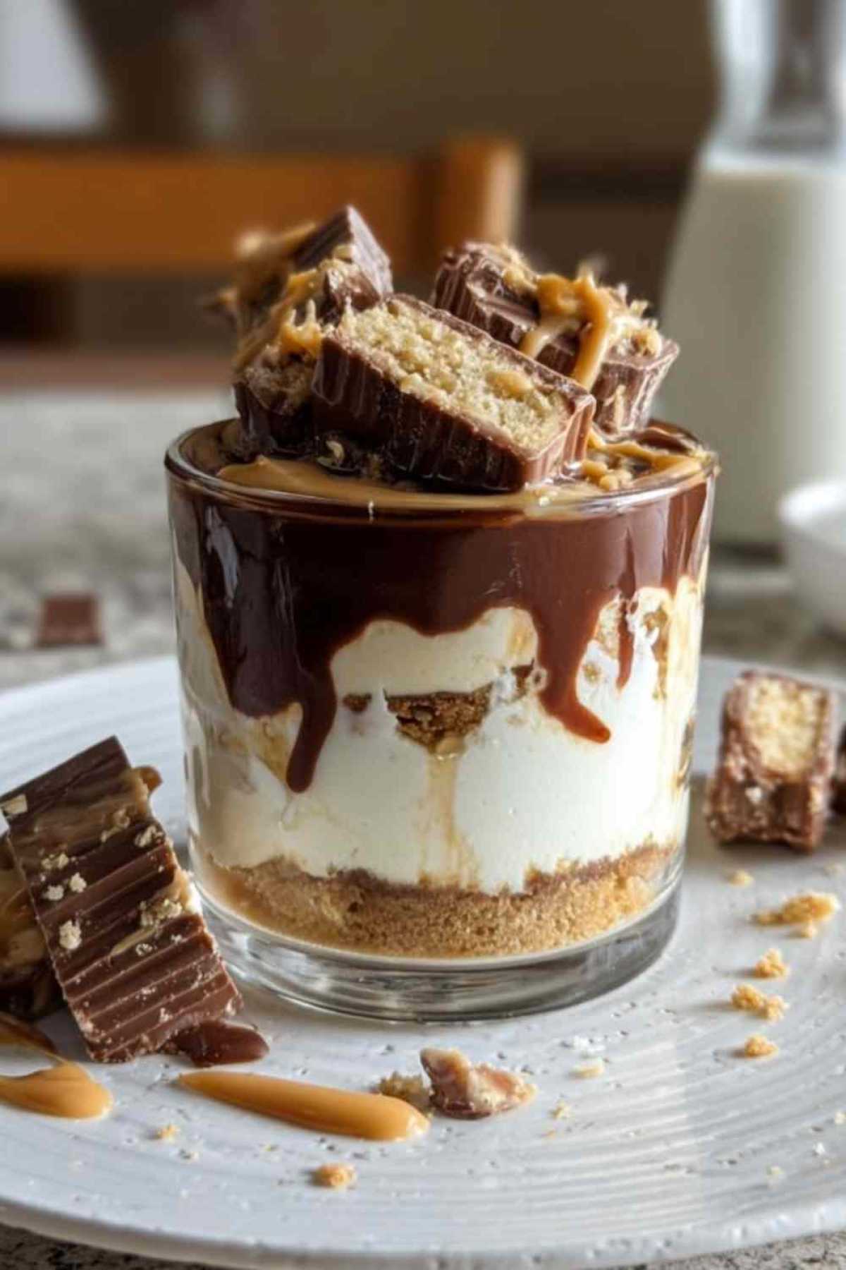 Kinder-Bueno Käsekuchen im Glas