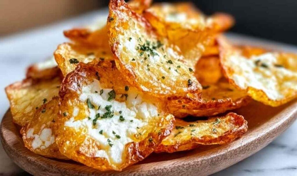 Knusprige Hüttenkäse-Chips