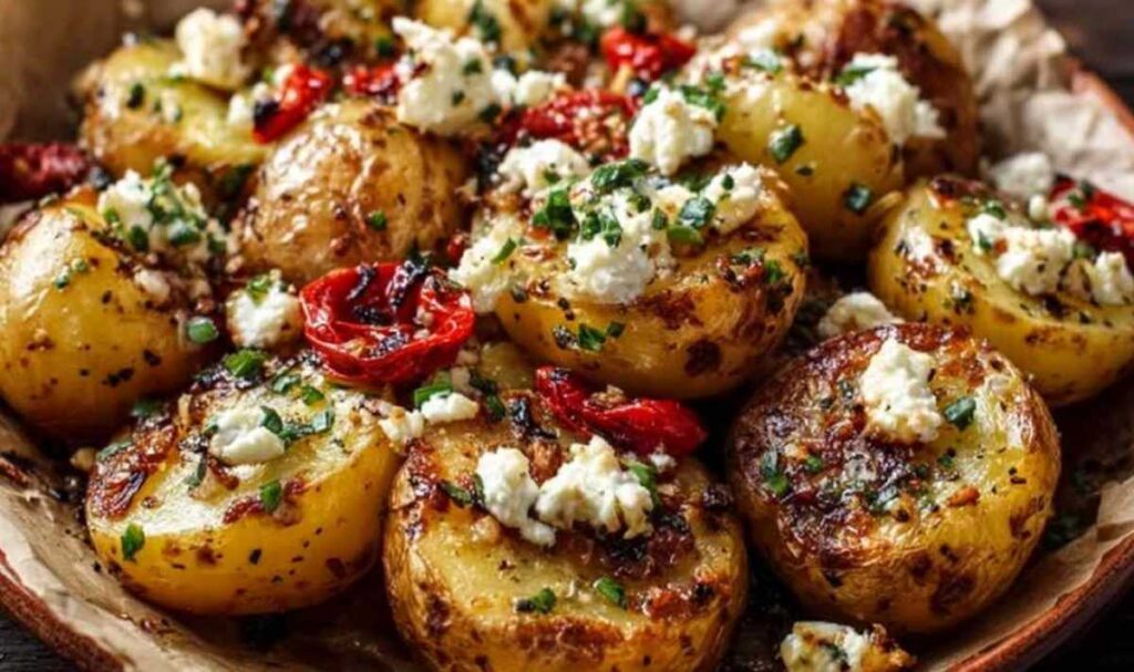 Knusprige Ofen-Kartoffeln mit Feta